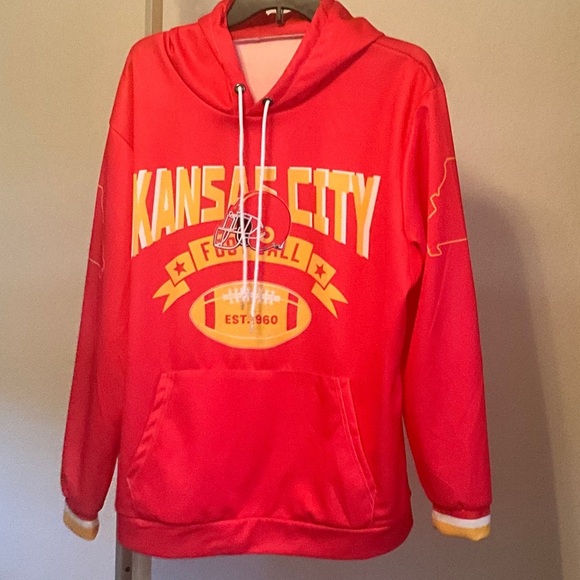 Kansas City Football Red Hoodie - Picture 1 of 4